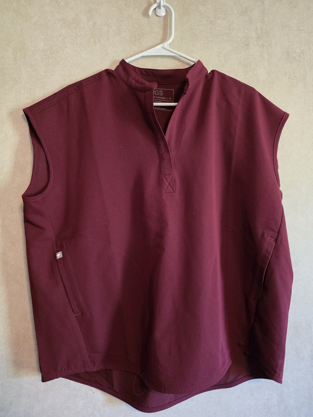 FIGS Maroon Womens Scrub Top